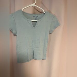 Brandy Melville Blue Fitted Short Sleeve Tee